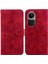 Oppo Reno 10 Pro 5g Için Kılıf Kabartmalı Lily Premium Pu Deri Cüzdan Stili Kart Tutuculu ve Standlı Çevirmeli Telefon Kılıfı (Yurt Dışından) 5