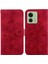 Motorola Edge 40 Için Kılıf Kabartmalı Lily Premium Pu Deri Cüzdan Stili Kart Tutuculu ve Standlı Çevirmeli Telefon Kılıfı (Yurt Dışından) 5