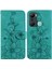 Infinix Hot 12 Pro Için Kılıf Kabartmalı Lily Premium Pu Deri Cüzdan Stili Kart Tutuculu ve Standlı Çevirmeli Telefon Kılıfı (Yurt Dışından) 5