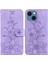 iPhone 15 Plus Için Kılıf Kabartmalı Lily Premium Pu Deri Cüzdan Stili Kart Tutuculu ve Standlı Çevirmeli Telefon Kılıfı (Yurt Dışından) 5