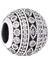 Yuvarlak Zirkon Taşlı Işıltılı Gümüş Charm NUR-BL01019 1