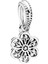 Sallantılı Çiçek Gümüş Charm NUR-BL00126 1