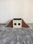 Kahverengi Krem Kedi Evi, Kedi Yuvası, Kedi Yatağı, Kedi Oyun Alanı 5