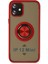 Iphone 12 Mini Kılıf Montreal Yüzüklü Silikon Kapak - Kırmızı 300099 1