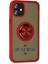 Iphone 12 Mini Kılıf Montreal Yüzüklü Silikon Kapak - Kırmızı 300099 2
