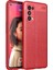 Oppo Reno 5 Kılıf Focus Derili Silikon - Kırmızı 300099 1