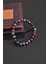 Garnet - Hematit - Dumortierit Doğal Taş Bileklik 8 mm 3