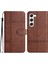 Samsung Galaxy S24+ Deri Kasa Hattı Basılmış Flip Stant Telefon Cüzdan Kapağı (Yurt Dışından) 1