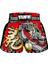 Muay Thai Boxing Shorts New Retro Style Red Chinese Dragon 1