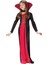 Siyah Kırmızı Drakula Cadılar Bayramı Kız Çocuk Kostümü 1