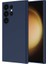Samsung Galaxy S24 Ultra Kılıf Mara Lansman Silikon Mat Soft Kamera Korumalı Lacivert 1