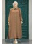Düğmeli Camel Tesettür Ikili Takım 10101C 1
