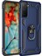 Samsung Galaxy S21 Kılıf Sofya Yüzüklü Silikon Kapak - Lacivert 300099 1