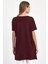 Kadın V Yaka Yırtmaçlı Oversize Basic Tişört 2