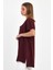 Kadın V Yaka Yırtmaçlı Oversize Basic Tişört 3