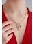 Kadın Luna Eleganza Model Çelik Altın Kaplama Damla Figür Kristal Zirkon Taşlı Boncuk Zincir Kolye 6