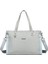 Saten Kumaş Kadın Omuz Çantası Barcelona 2138 Açık Gri 1