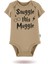 2'li Organik"snuggle This Muggle" Baskılı Kısa Kollu Bebek Body Zıbın KISA-EKRU-KAHVE719-796 3