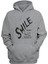 Smile, Happiness Baskılı Gri Normal Kalıp Şardonlu Kalın Sweatshirt 1