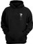 Man With Cane Skateboard Baskılı Siyah Normal Kalıp Şardonlu Kalın Sweatshirt 1