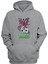 Graffiti Bugs Bunny Baskılı Gri Normal Kalıp Şardonlu Kalın Sweatshirt 1