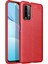 Xiaomi Redmi 9t Kılıf Focus Derili Silikon - Kırmızı 300099 1