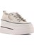 24Y345-10 Kadın Taş Bağcık Sneaker Ayakkabı 1