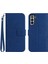 Samsung Galaxy S21 Artı Kısa Kayış Kabartmalı Ayçiçeği Flip Telefon (Yurt Dışından) 1