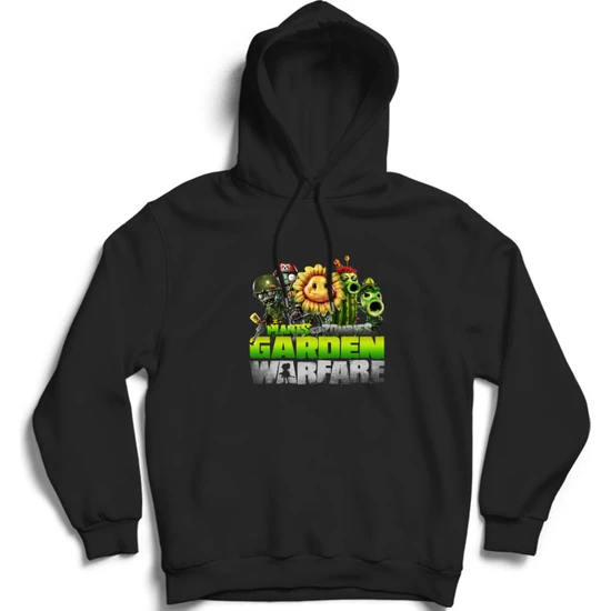 The Fame Plants Vs Zombies, Bitkiler Zombiler, Garden, Game, Oyun Kapüşonlu Sweatshirt Hoodie