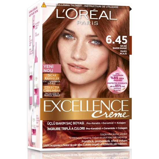 L'Oréal Paris Excellence Creme Saç Boyası - 6.45 Bakır Kahve