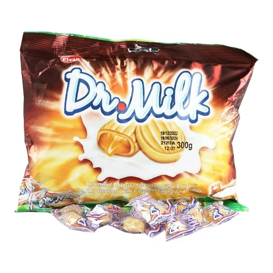 Elvan Dr. Milk Karamelli Şeker 300 Gr. (1 Paket)