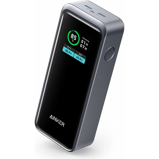 Anker Prime 12,000mAh 130W Taşınabilir Hızlı Şarj Cihazı - Çift Çıkışlı - iOS,Android, Macbook Notebook Destekli USB-C Ekranlı Powerbank - A1335 (Anker Türkiye Garantili)
