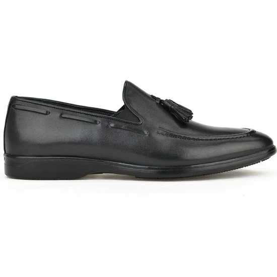 Ziya Ziya, Erkek Hakiki Deri Klasik Ayakkabı 133985Z1101 Siyah
