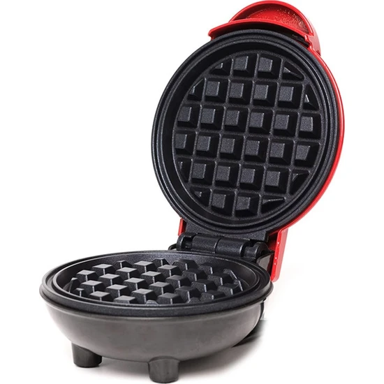 Nanfan Kkmoon Mini Elektrikli Waffle Makinesi - Kırmızı (Yurt Dışından)