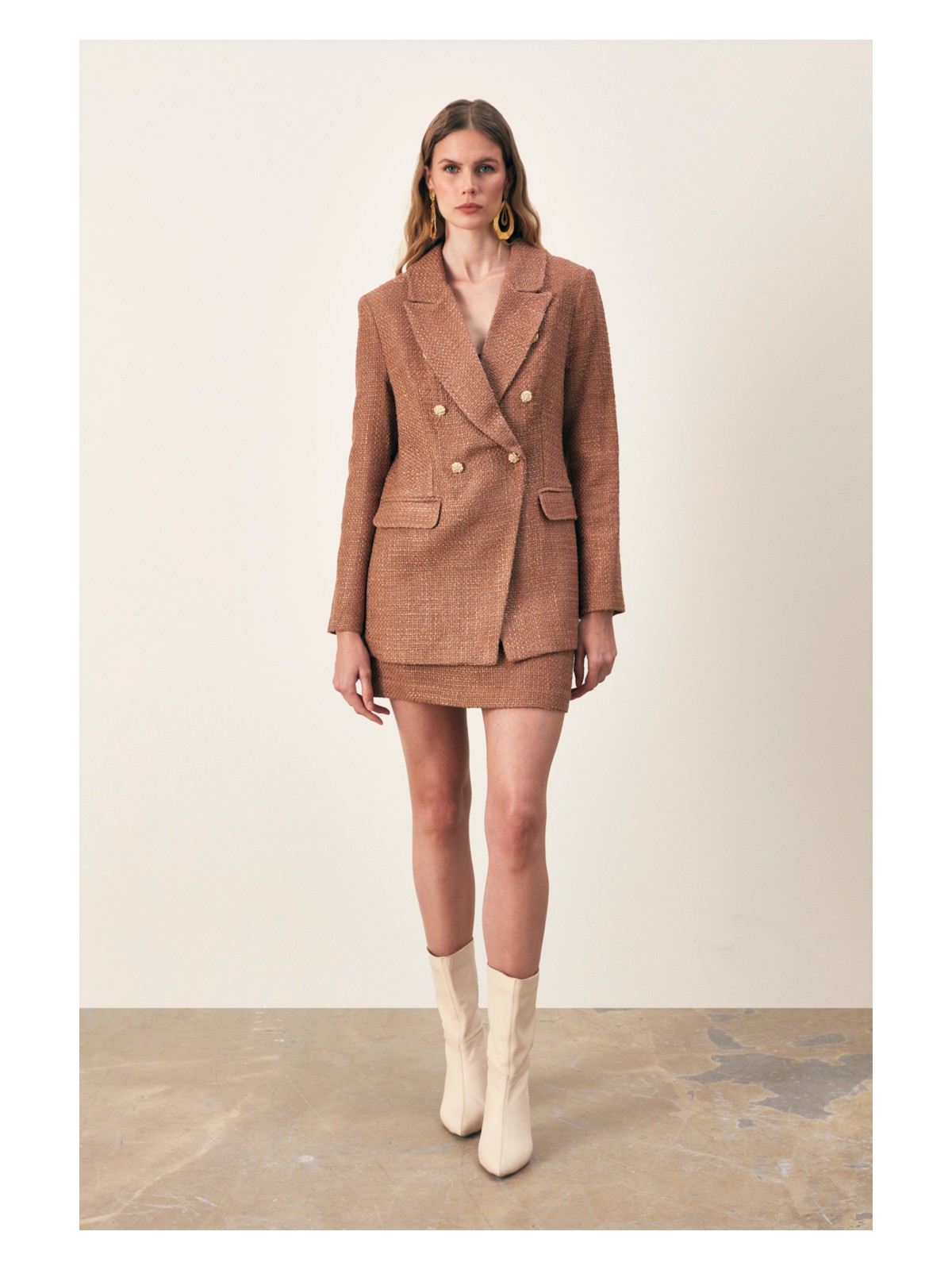 Sateen Mini Boy Tüvit Etek - Bordo - Görsel 4