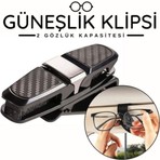 Conocer Araba Araç Içi Iki Taraflı Güneş Gözlük ve Kart Tutacağı Oto Araç Içi Klips Siyah Organizer