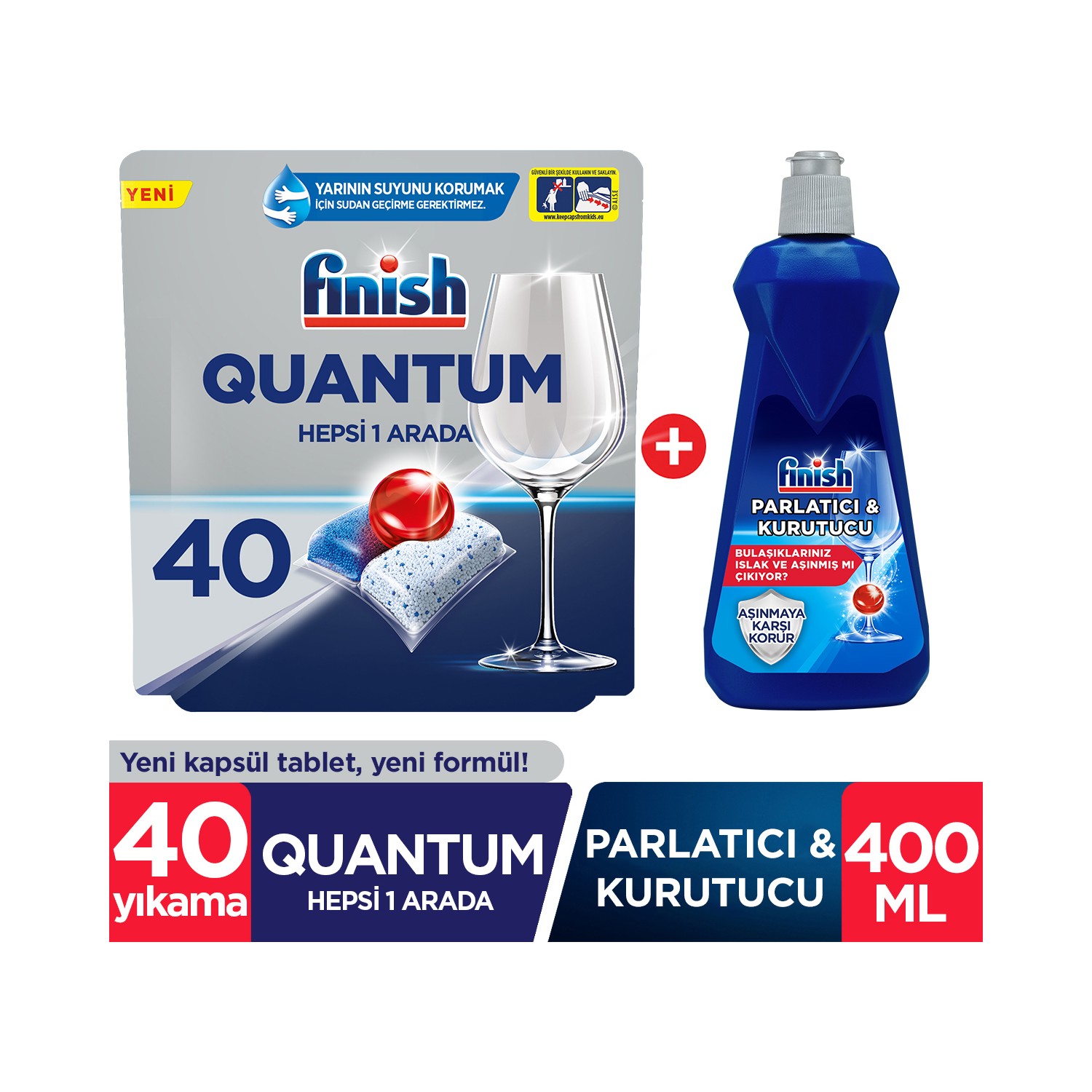 Finish Quantum 40 Tablet Bulaşık Makinesi Deterjanı + Finish Fiyatı