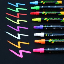 Mingjinshop3 Pembe Tarzı Silinebilir Renkli Fosforlu Kalemler LED El Yazısı Floresan Kalem Karatahta Kalem Işaretleyici Yaratıcı Grafiti Boya Kalemi Okul Kırtasiye (Yurt Dışından)