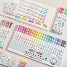 Mingjinshop3 5 Renk B Stili 25 Renk Mildliner Fosforlu Çift Kafa Sevimli Işaret Kalemi Seti Sanat Malzemeleri Pastel Işaretleyici Kalemler Öğrenci Okul Ofis Kırtasiye (Yurt Dışından)