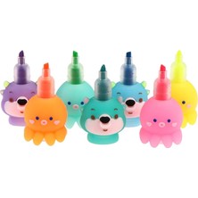 Mingjinshop3 B Tarzı 6 Renk Floresan Kalem Yaratıcı Hediye Sevimli Ahtapot Silikon Kalem Manga Işaretleme Grafiti Işaretleyiciler Kırtasiye Öğrenci Okul Malzemeleri (Yurt Dışından)