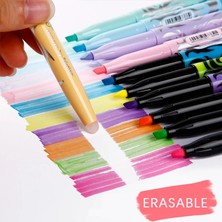 Mingjinshop3 Açık Mor Tarzı Silinebilir Fosforlu Kalemler Floresan Fosforlu Kalem Işaretleyiciler Pastel Cetvel Kalemi Öğrenci Okul Ofis Malzemeleri Için Sevimli Kırtasiye (Yurt Dışından)