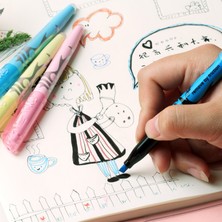 Mingjinshop3 Açık Mor Tarzı Silinebilir Fosforlu Kalemler Floresan Fosforlu Kalem Işaretleyiciler Pastel Cetvel Kalemi Öğrenci Okul Ofis Malzemeleri Için Sevimli Kırtasiye (Yurt Dışından)