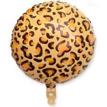 Parti Adresi Leopar Desenli Folyo Balon Safari Temalı Doğum Günü Parti balonu 45 cm