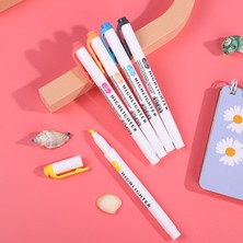 Mingjinshop3 Açık Renk Stili Et Japon Kırtasiye Floresan Marker Eğik Kafa Fosforlu Kalemler Okul Boyama Malzemeleri Için (Yurt Dışından)