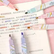 Mingjinshop3 Kova Tarzı 6 Parça Lytwtw'nin Sevimli Kawaii Oniki Kız Takımyıldızları Fosforlu Ofis Okul Malzemeleri Hediye (Yurt Dışından)