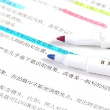 Mingjinshop3 Açık Sarı Stil 25 Renk Çift Kafa Fosforlu Kalem Sevimli Kalem Seti Mildliner Sanat Malzemeleri Pastel Işaretleyici Kalemler Öğrenci Okul Ofis Kırtasiye Işareti (Yurt Dışından)