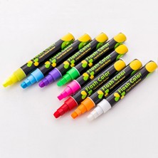 Mingjinshop3 Kırmızı Stil Ezone Şeker Renk Fosforlu Floresan Kalem Sıvı Tebeşir Işaretleme Kalemi LED Yazı Tahtası Boyama Grafiti Ofis Tedarik (Yurt Dışından)