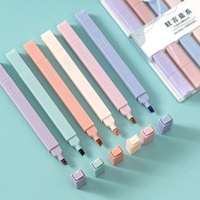 Mingjinshop3 C Stilini Ayarla Et Işaretleyiciler Pastel Cetvel Kalemi Öğrenci Okul Ofis Malzemeleri Için Çift Kafa Floresan Fosforlu Kalem Sevimli Kırtasiye (Yurt Dışından)