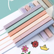 Mingjinshop3 Morandi Renk Stili Çift Uçlu Fosforlu Kalemler Kawaii Şeker Renk Manga Işaretleyiciler Midliner Pastel Fosforlu Kalem Seti Kırtasiye (Yurt Dışından)