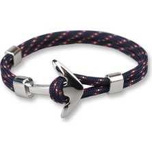 Qiuhong Shop No.12 Boyutu Cuteeco Yaz Çapa Erkekler Için Bilezikler Denizcilik Survival Paslanmaz Çelik Halat Zincir Paracord Bilezik Erkek Wrap Metal Hediyeler (Yurt Dışından)